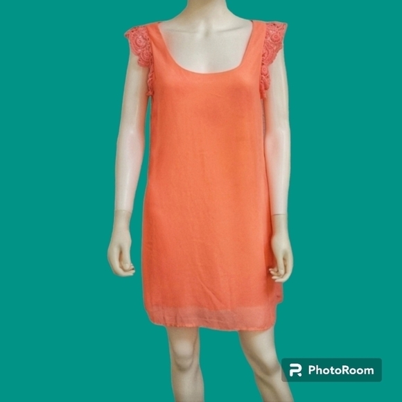 CITY TRIANGLES Fairycore Chiffon Crochet Babydoll Jumper Mod Micro Dress - Picture 1 of 8